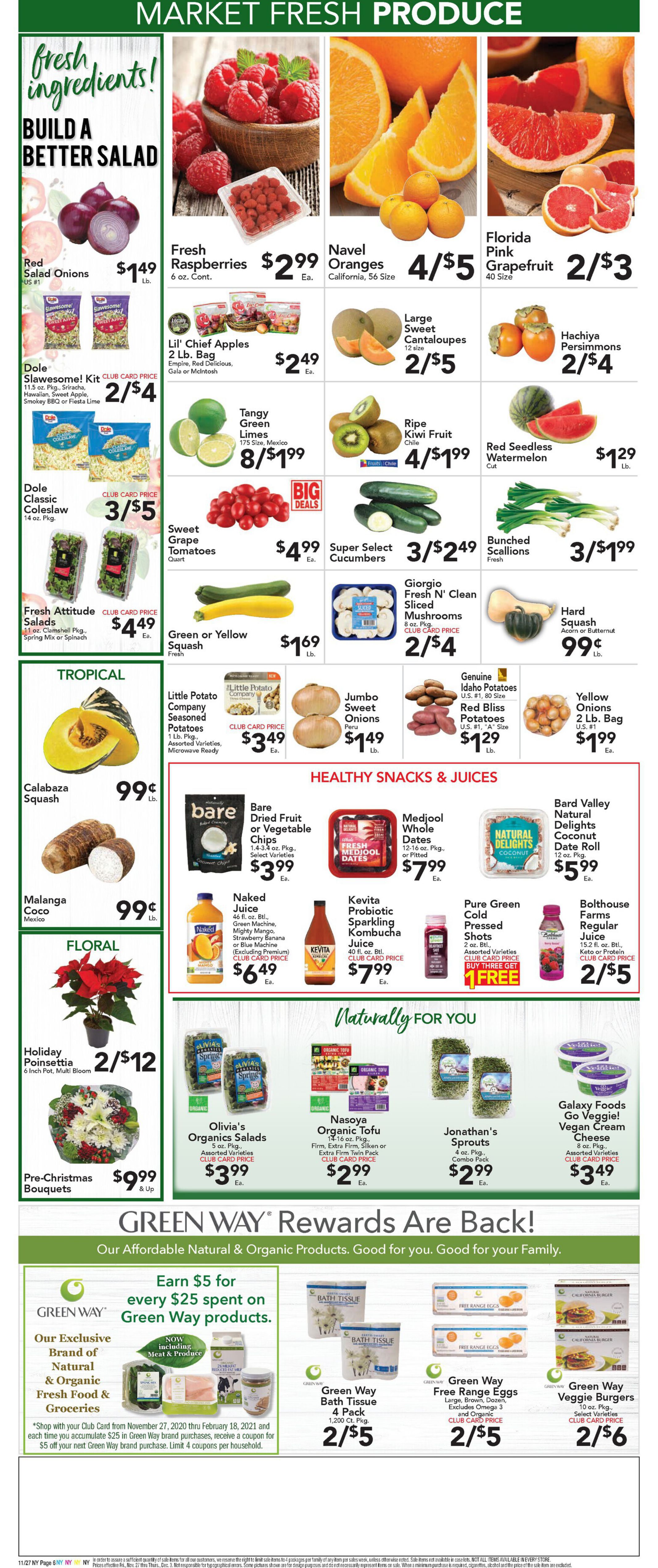 Brooklyn Harvest Market Weekly Ad Flyer November 27 to December 3, 2020