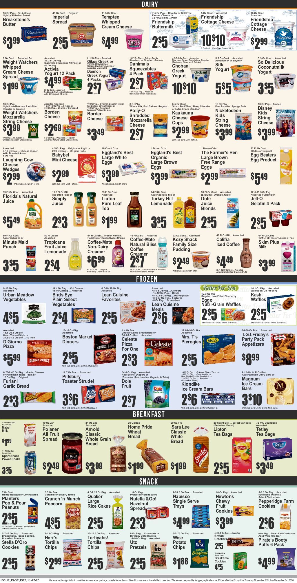 Key Food Weekly Ad Flyer November 27 to December 3, 2020