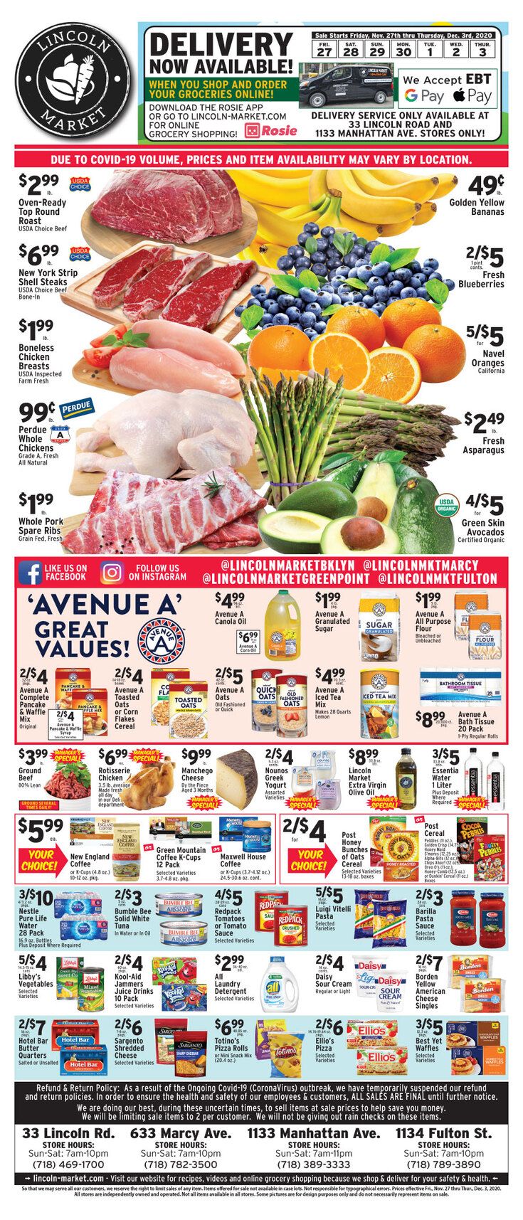 Lincoln Market Weekly Ad Flyer November 27 to December 3, 2020