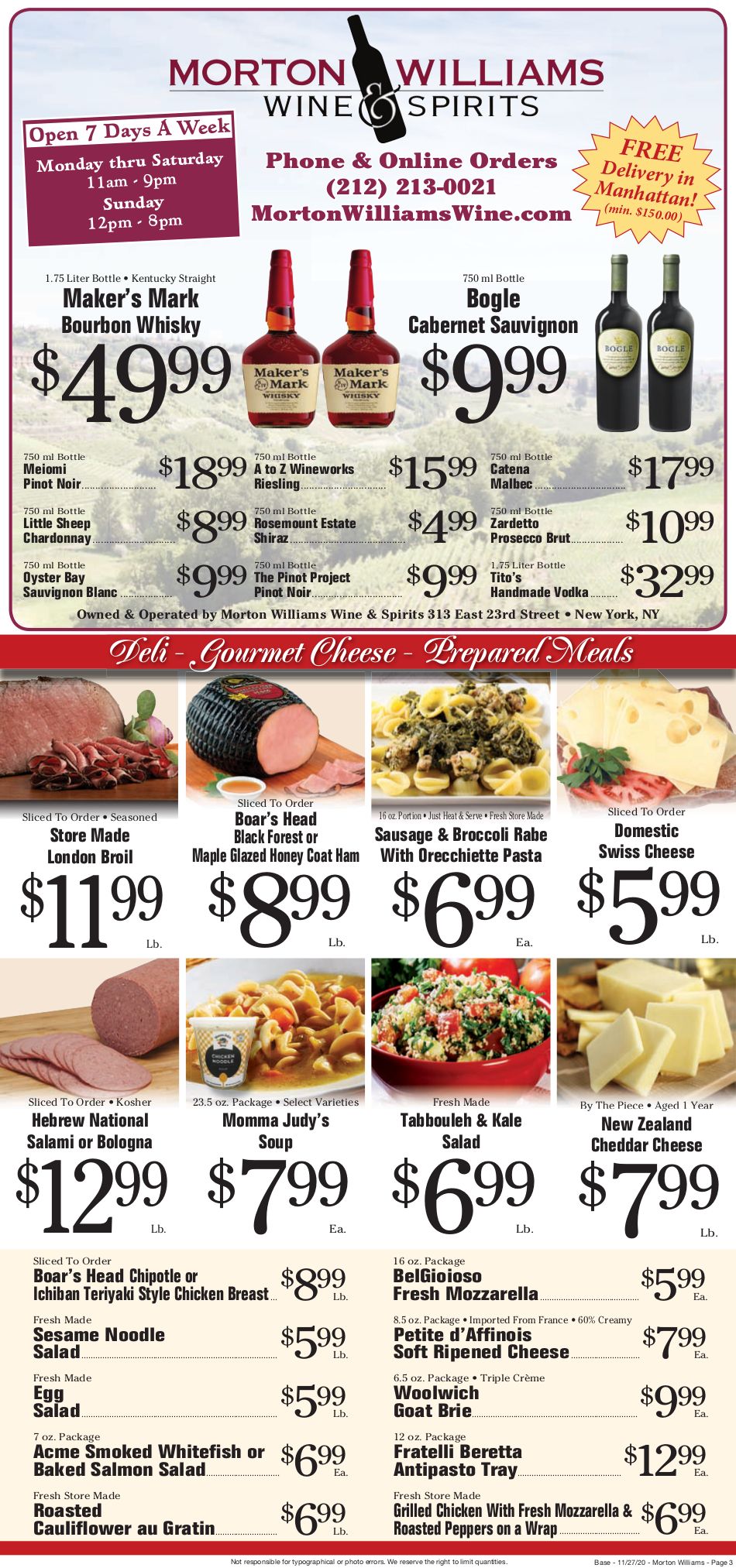 Morton Williams Weekly Ad Flyer November 27 to December 3, 2020