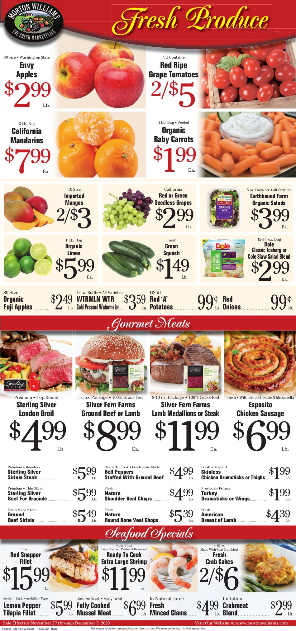 Morton Williams Weekly Ad Flyer November 27 to December 3, 2020