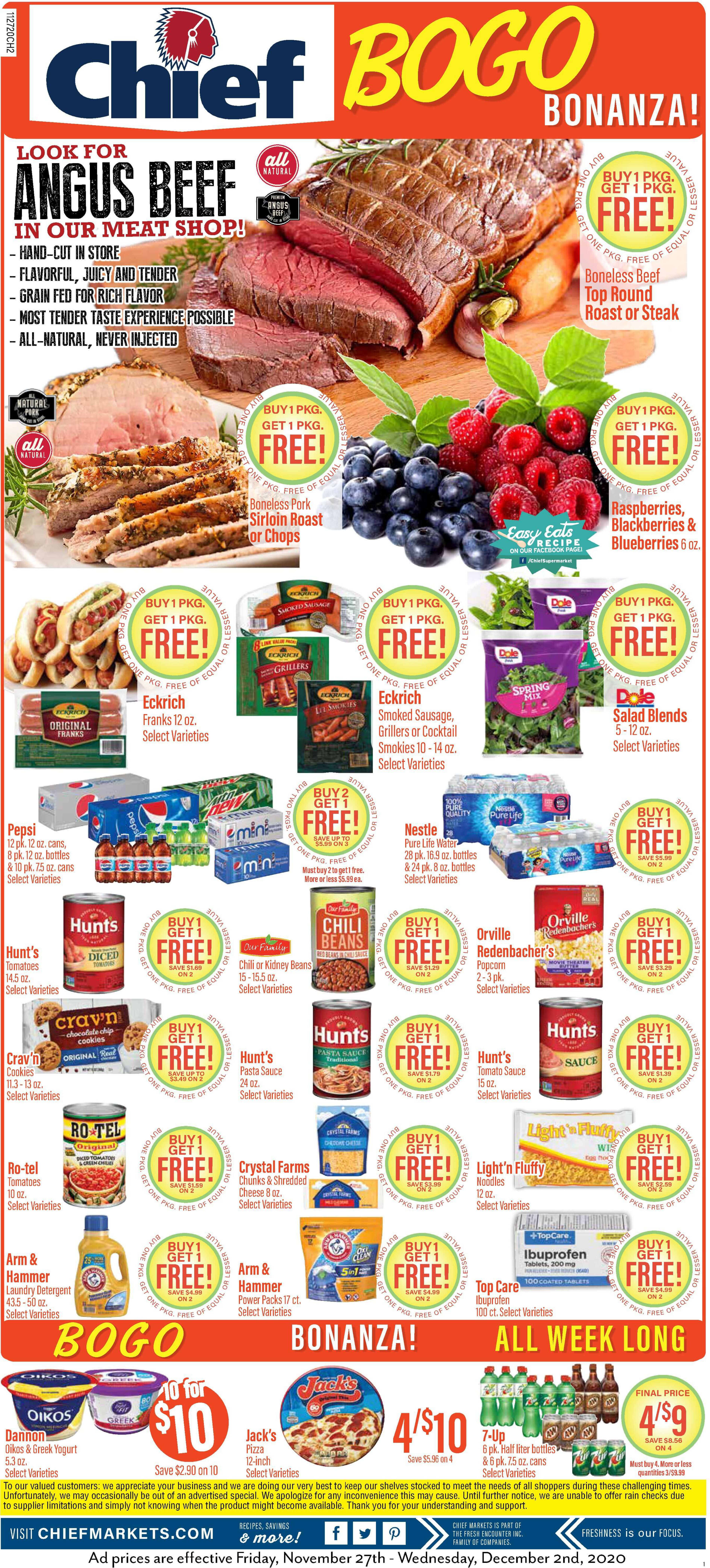 Chief Weekly Ad Flyer November 27 to December 2, 2020