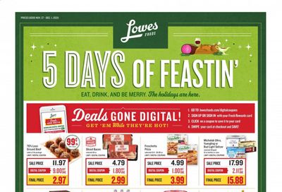 Lowes Foods Weekly Ad Flyer November 27 to December 1
