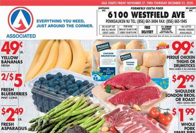 Associated Supermarkets Weekly Ad Flyer November 27 to December 3