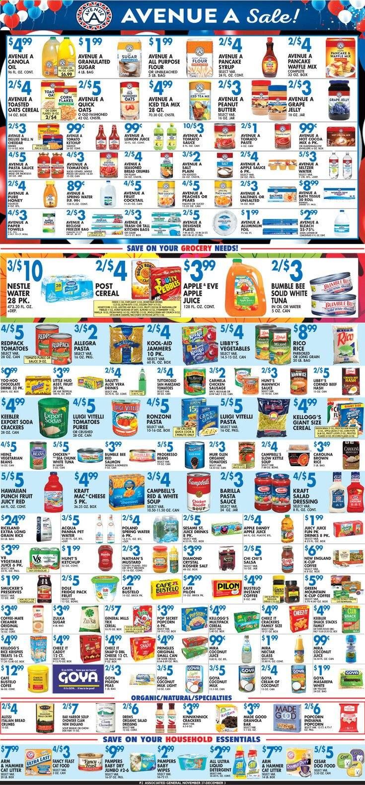 Associated Supermarkets Weekly Ad Flyer November 27 to December 3