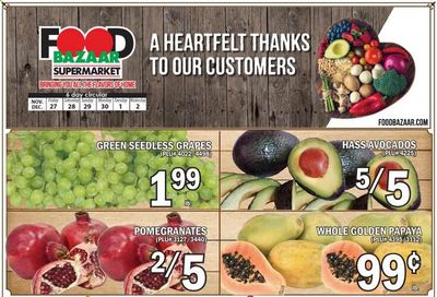 Food Bazaar (CT, NJ, NY) Weekly Ad Flyer November 27 to December 2