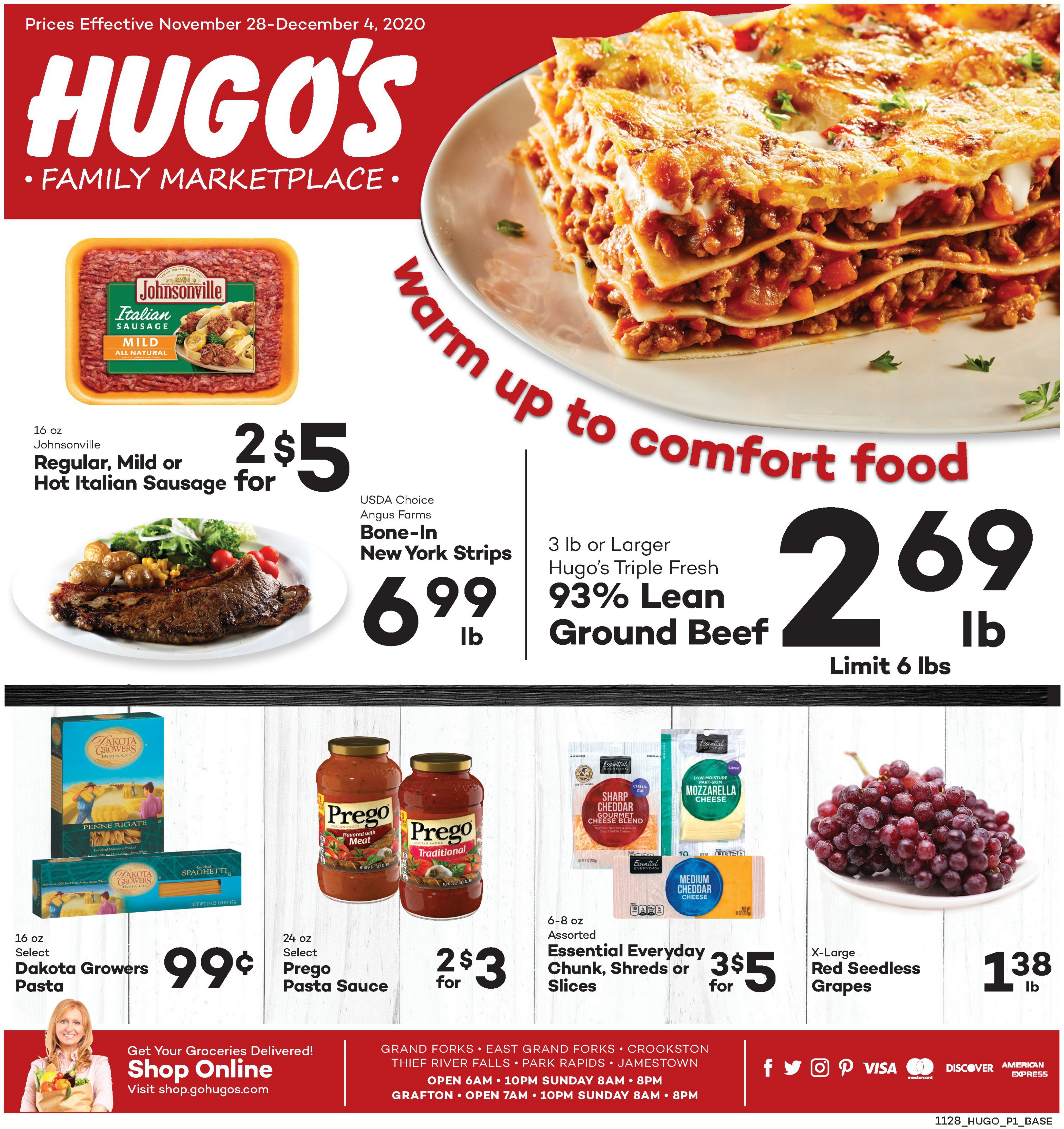 Hugo's Family Marketplace Weekly Ad Flyer November 28 to December 4, 2020