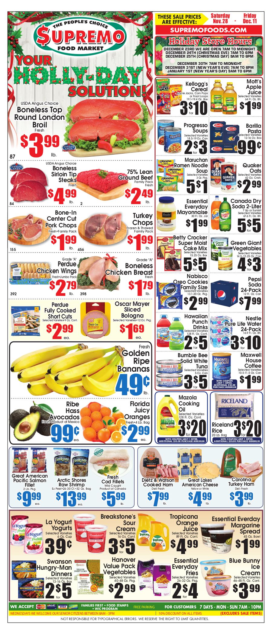 Supremo Food Market Weekly Ad Flyer November 28 to December 11, 2020