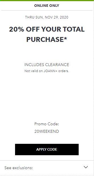 JOANN Weekly Ad Flyer November 28 to November 29