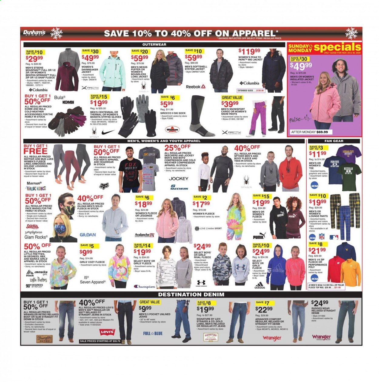 Dunham's Sports Weekly Ad Flyer November 28 to December 3