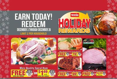 Weis Weekly Ad Flyer December 3 to December 26
