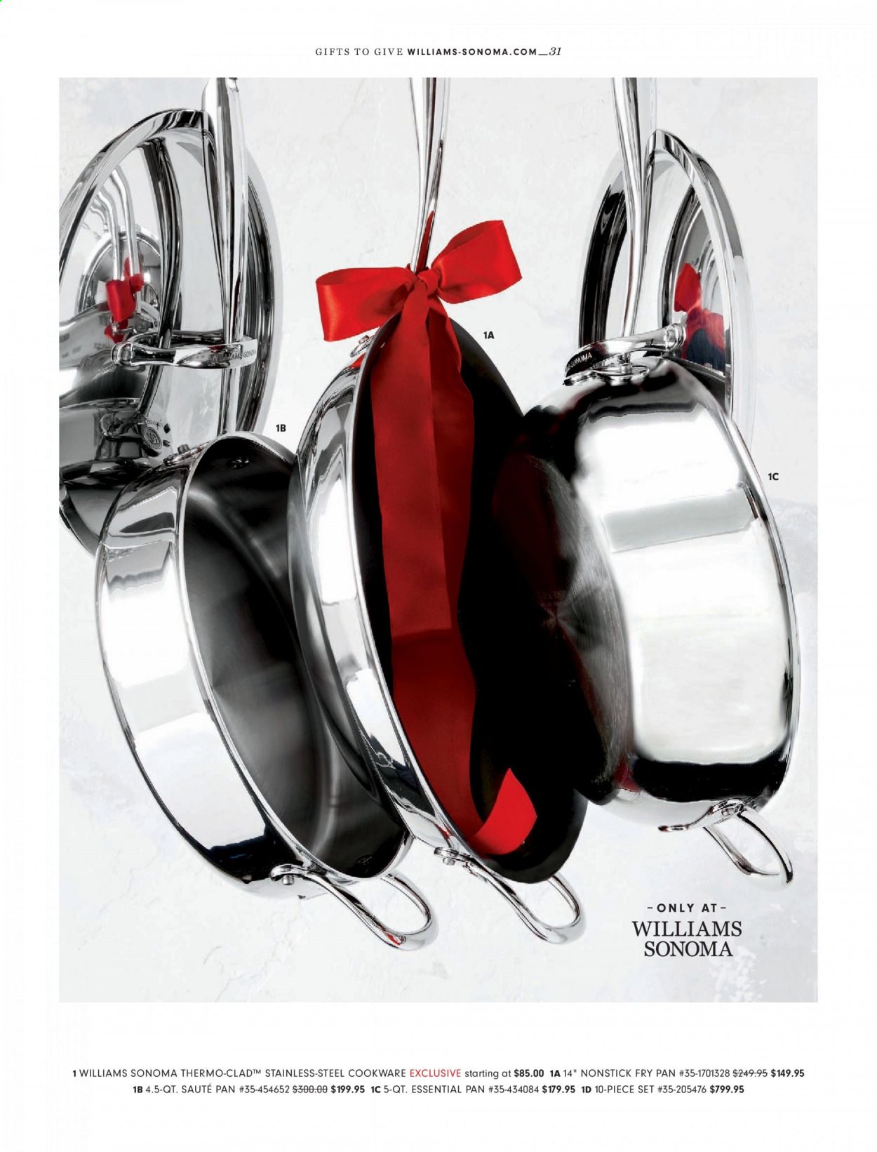 Williams-Sonoma Weekly Ad Flyer December 1 to December 31