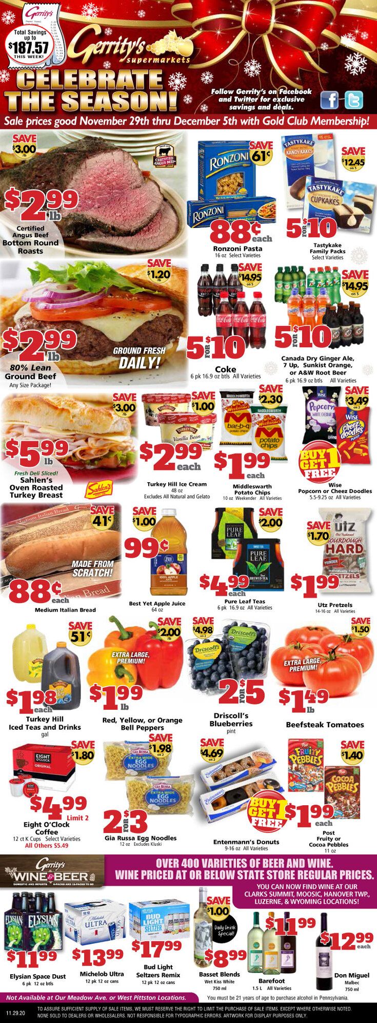 Gerrity's Thanksgiving Weekly Ad Flyer November 29 to December 05, 2020