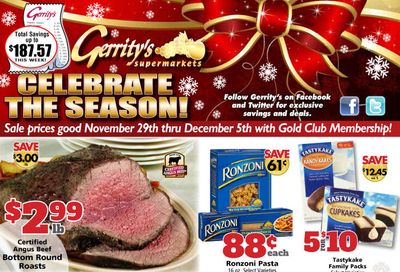Gerrity's Thanksgiving Weekly Ad Flyer November 29 to December 05, 2020