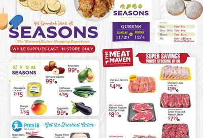 Seasons Weekly Hanukkah Ad Flyer November 29 to December 04, 2020