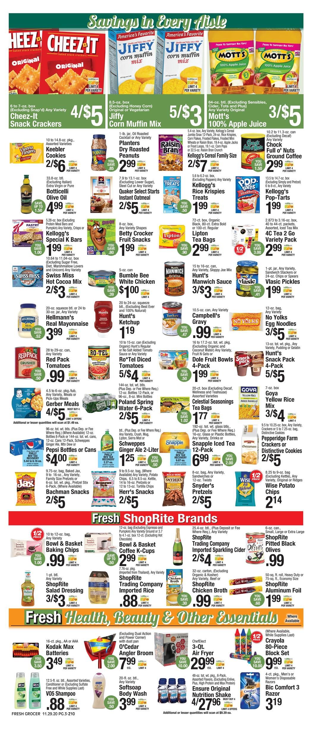 The Fresh Grocer Weekly Ad Flyer November 29 to December 5, 2020