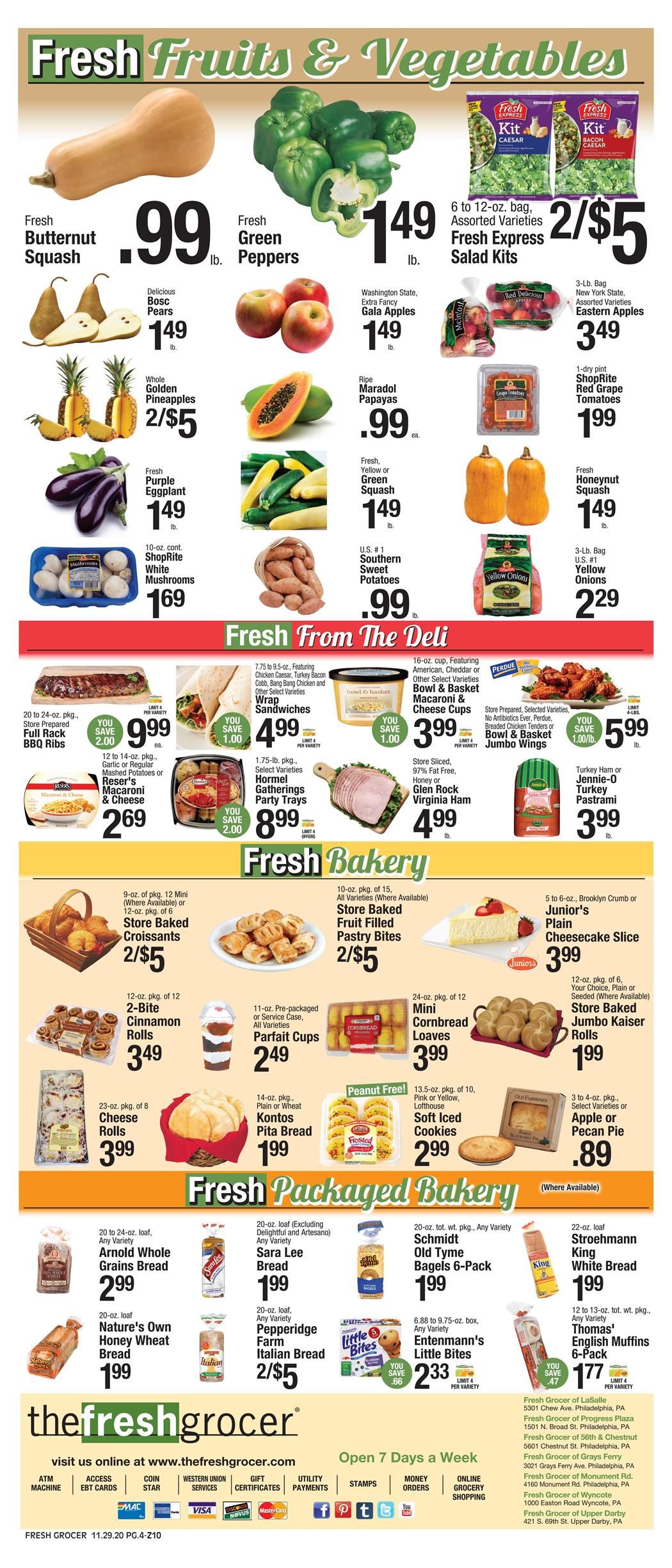 The Fresh Grocer Weekly Ad Flyer November 29 to December 5, 2020