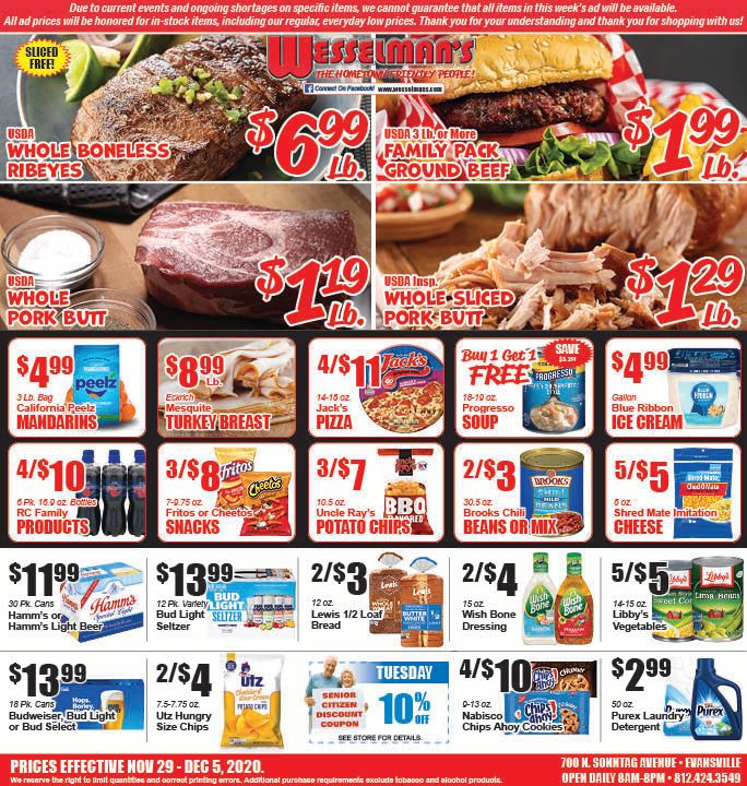 Wesselman's Weekly Ad Flyer November 29 to December 5, 2020
