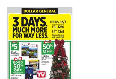 Dollar General (FL) Weekly Ad Flyer November 29 to December 5