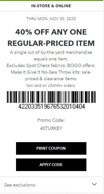 JOANN Weekly Ad Flyer November 29 to November 30