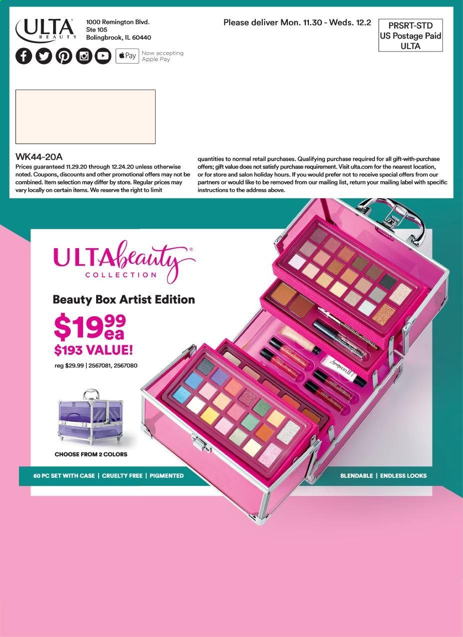 Ulta Beauty Weekly Ad Flyer November 29 to December 24