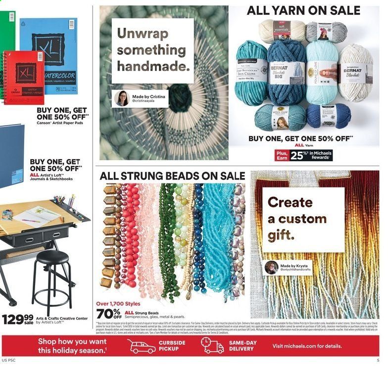 Michaels Weekly Ad Flyer November 29 to December 5