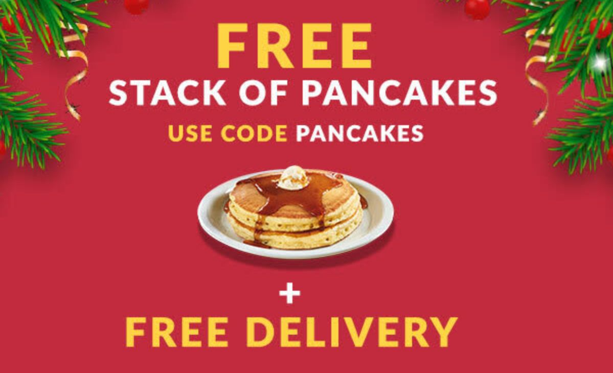 Denny's Offering Free Pancakes and Free Delivery for a Limited Time Only Denny's Offering Free Pancakes and Free Delivery for a Limited Time Only