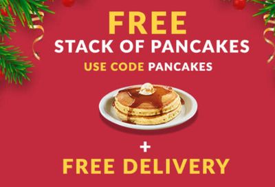 Denny's Offering Free Pancakes and Free Delivery for a Limited Time Only