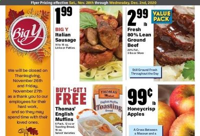 Big Y (CT) Weekly Ad Flyer November 28 to December 2