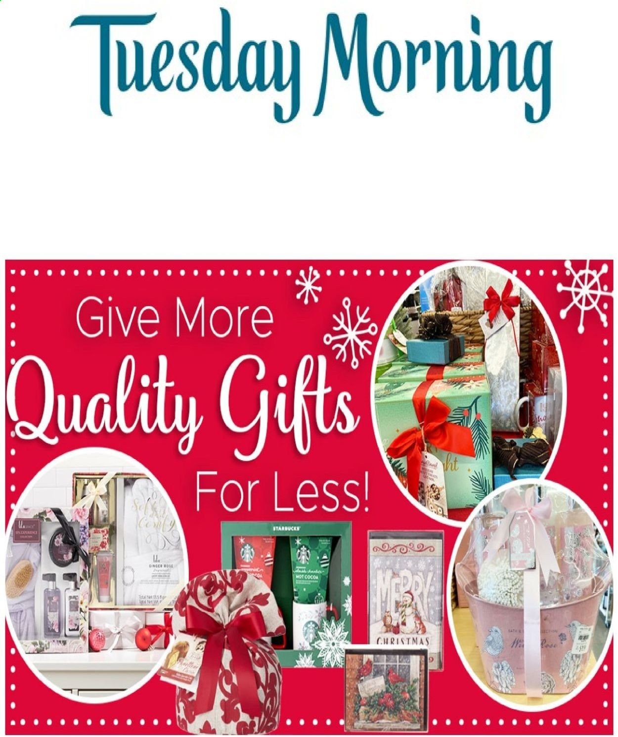 Tuesday Morning Weekly Ad Flyer November 26 to December 9