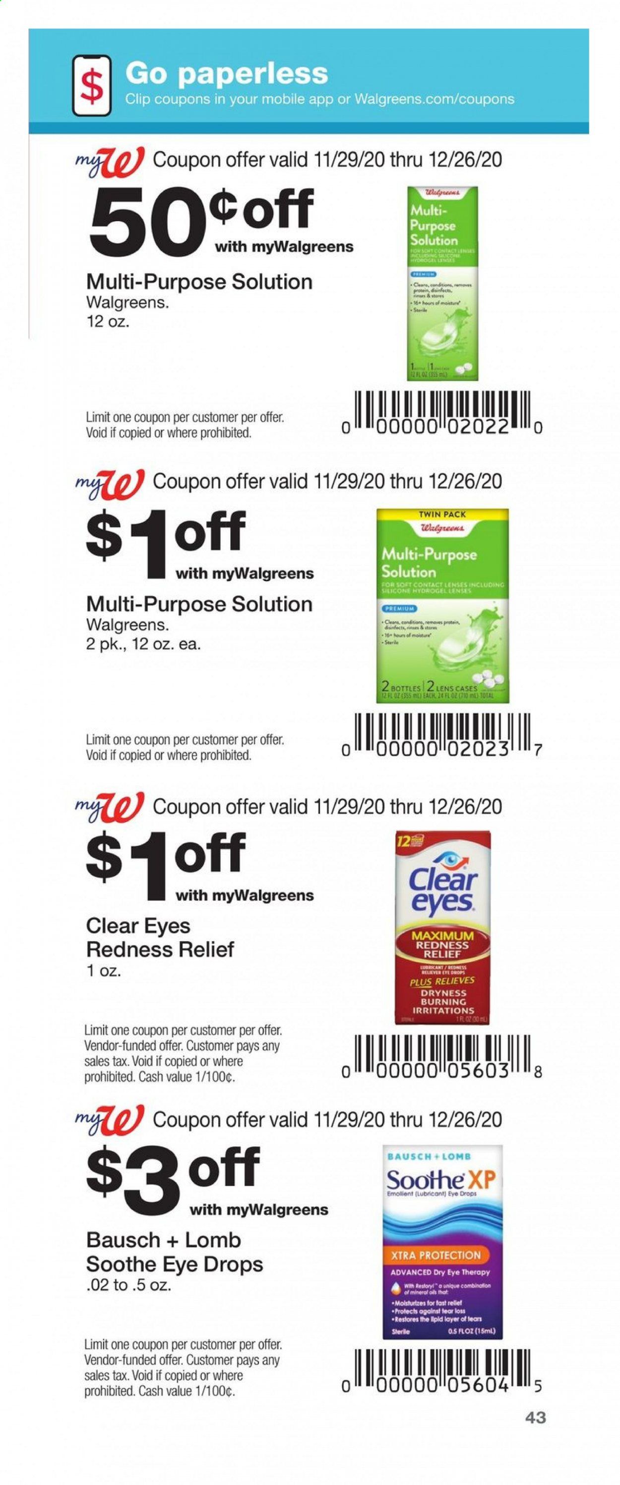 Walgreens Weekly Ad Flyer November 29 to December 26