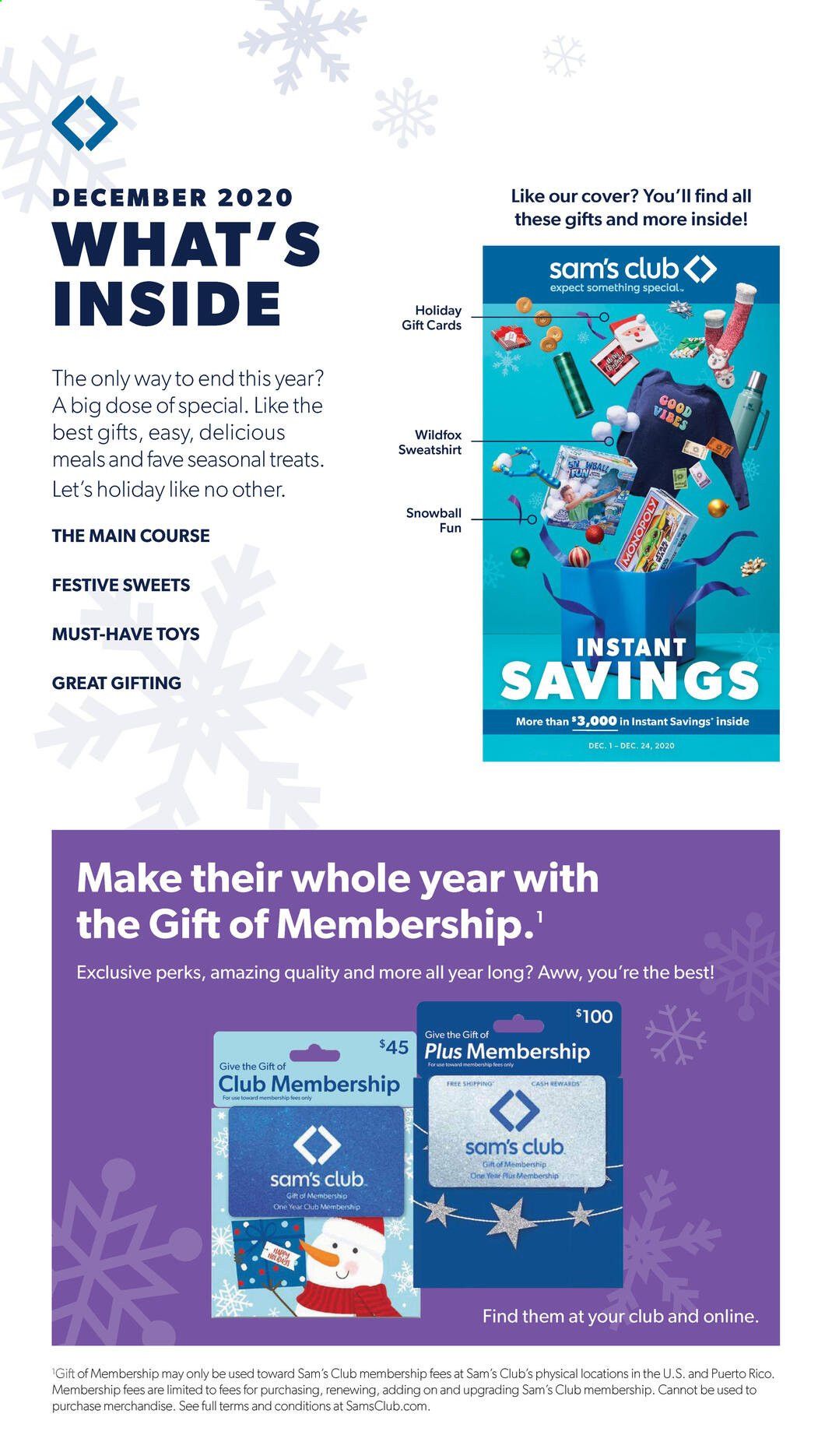 Sam's Club Weekly Ad Flyer December 1 to December 24