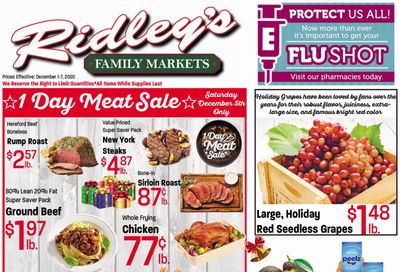 Ridley's Weekly Ad Flyer December 1 to December 7, 2020