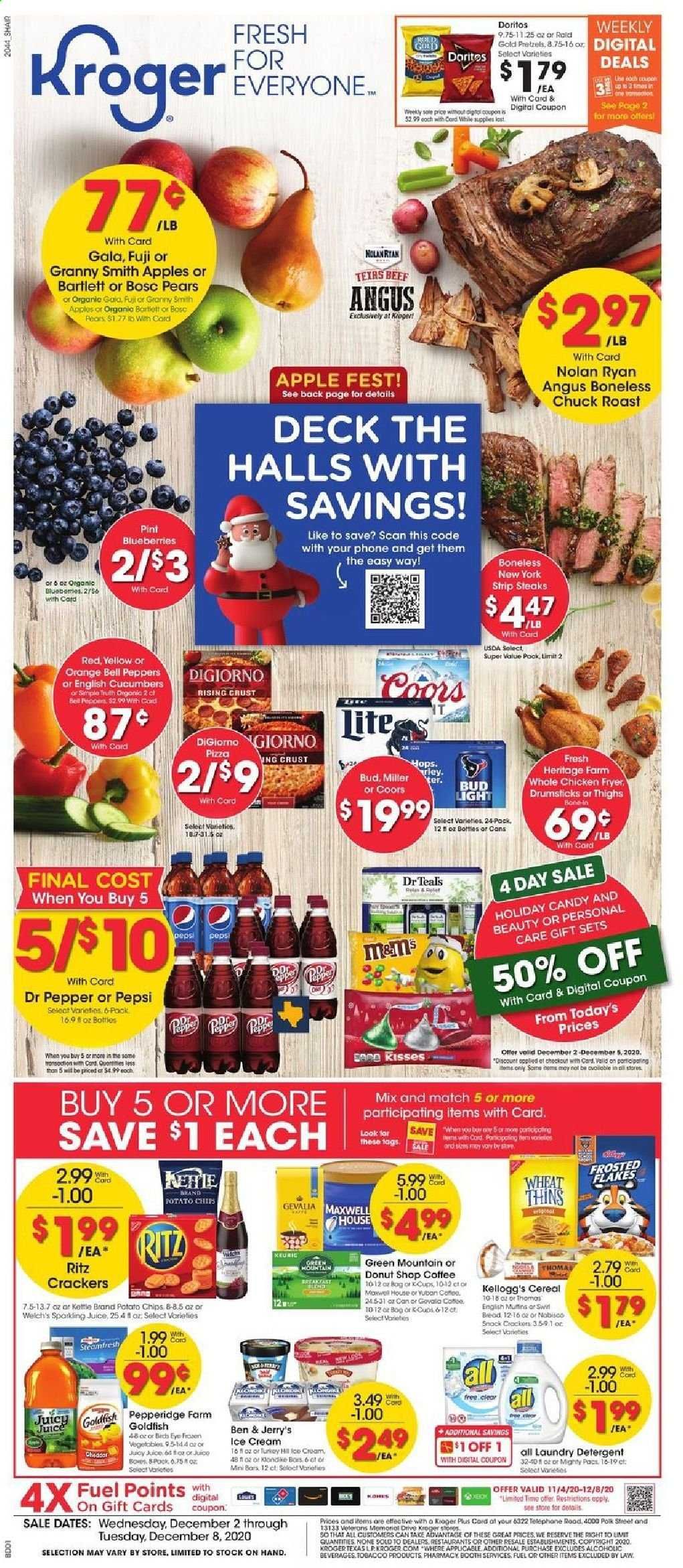 Kroger (GA, IL, LA, MI, OK, SC, TN, TX, VA) Weekly Ad Flyer December 2 to December 8