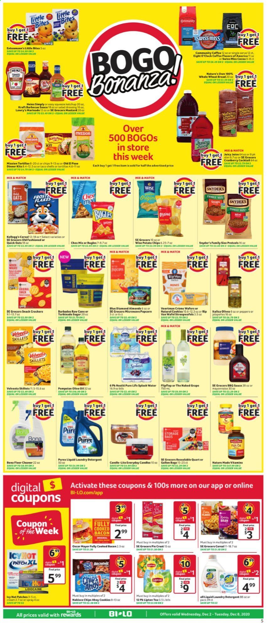 BI-LO Weekly Ad Flyer December 2 to December 8