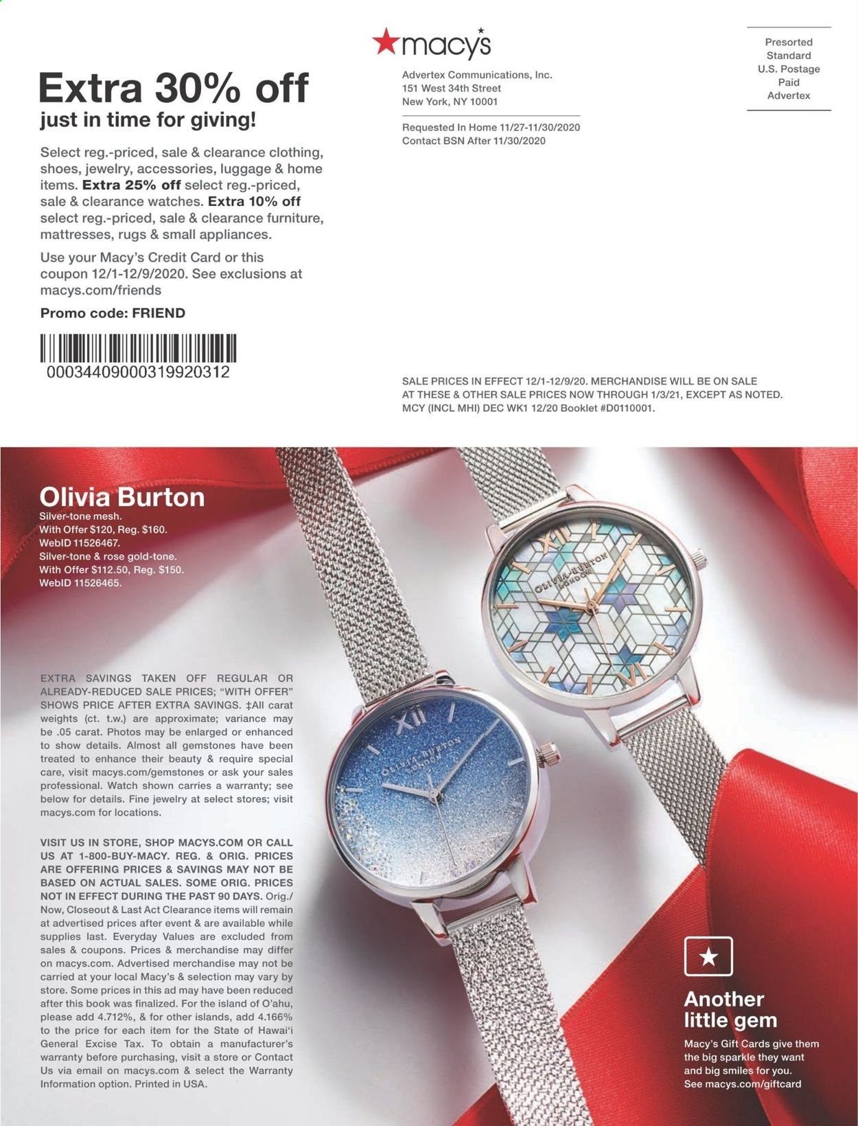 Macy's Weekly Ad Flyer December 1 to December 9