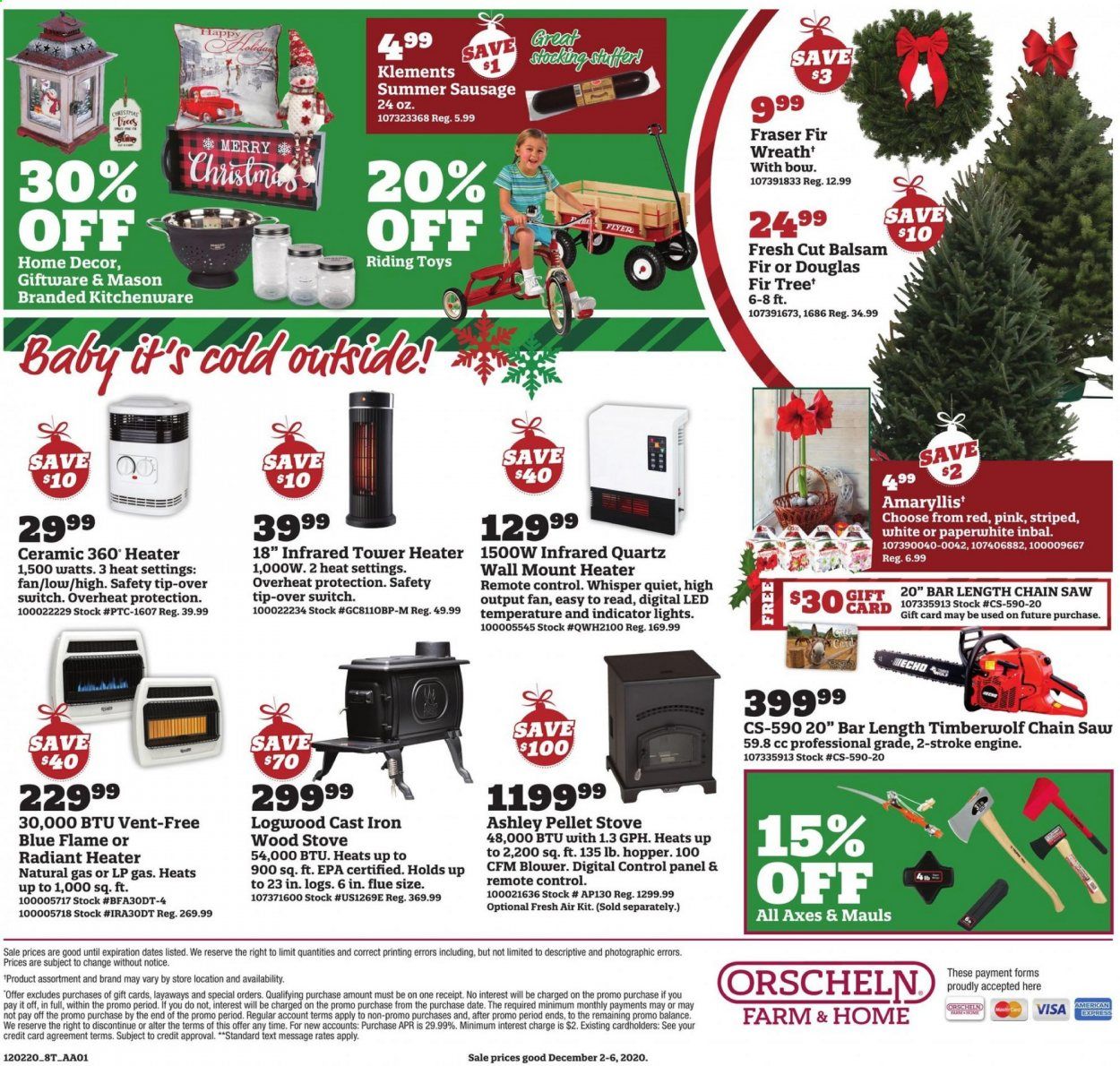 Orscheln Farm and Home Weekly Ad Flyer December 2 to December 6