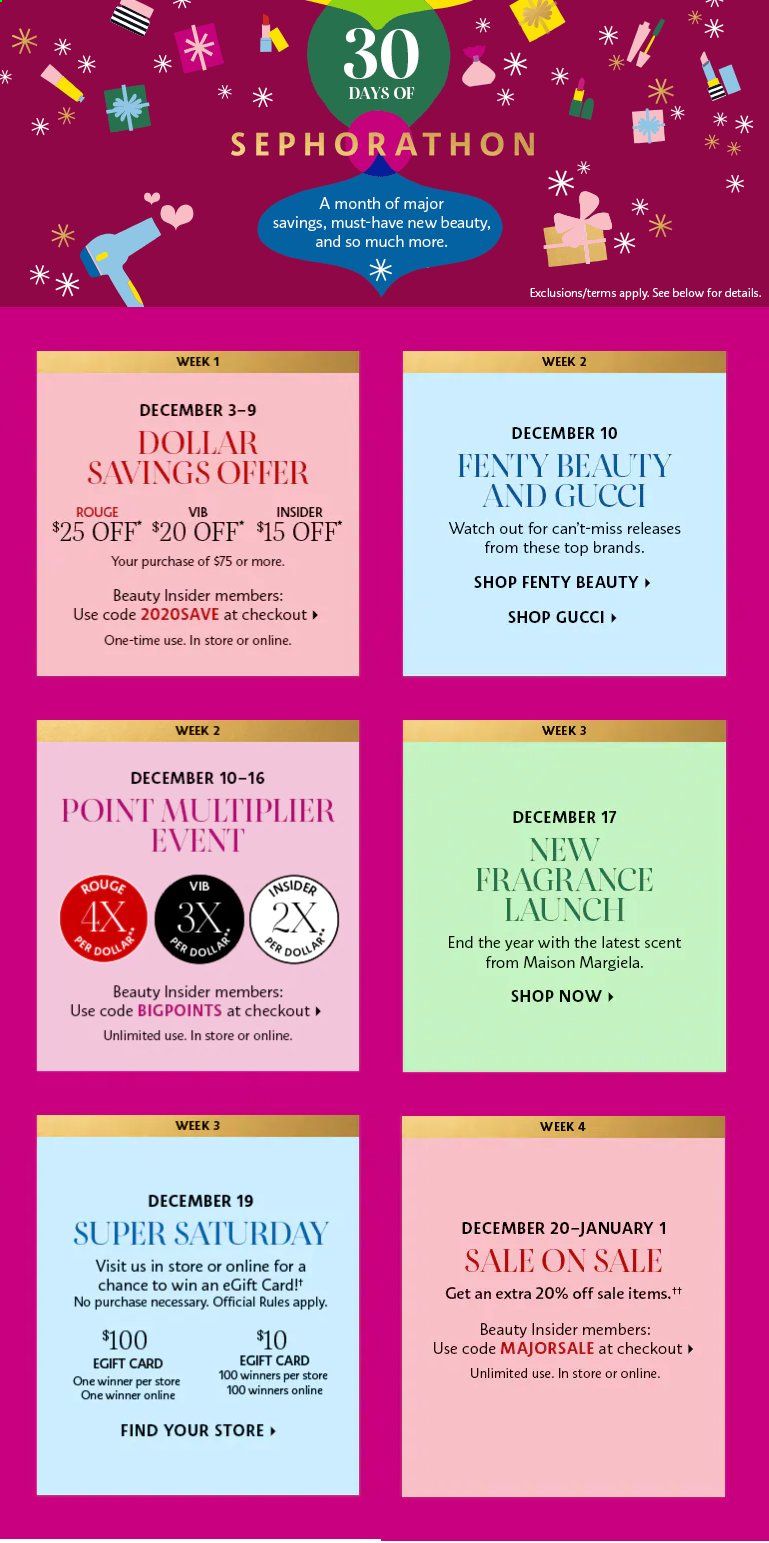 Sephora Weekly Ad Flyer December 2 to December 9