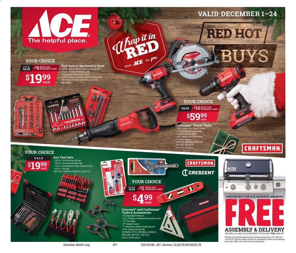 ACE Hardware Weekly Ad Flyer December 1 to December 24