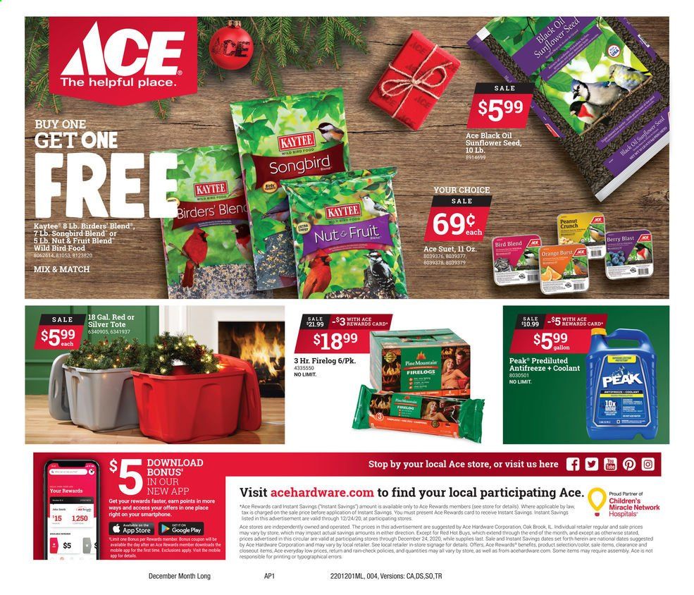ACE Hardware Weekly Ad Flyer December 1 to December 24