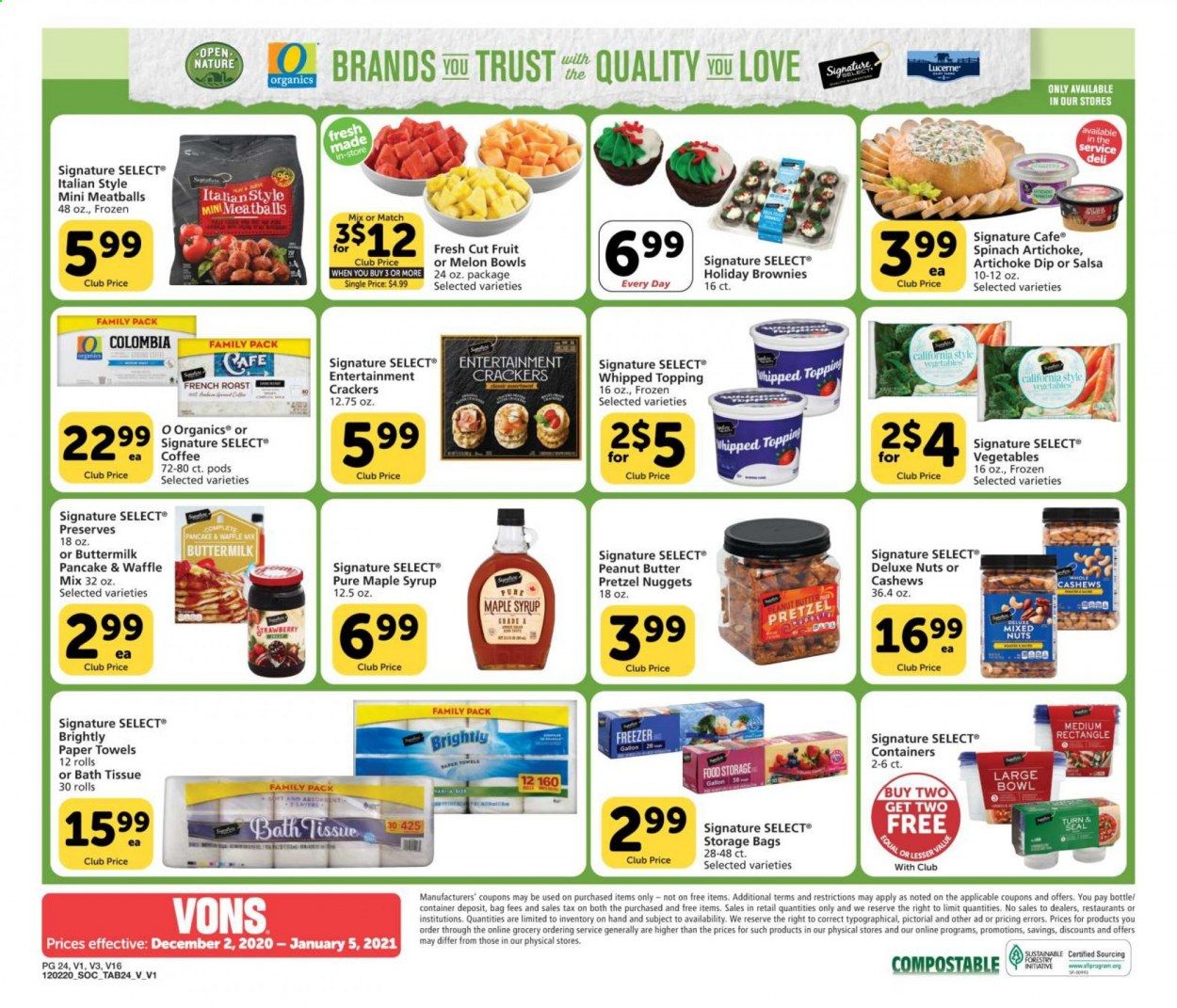 Vons (CA, NV) Weekly Ad Flyer December 2 to January 5