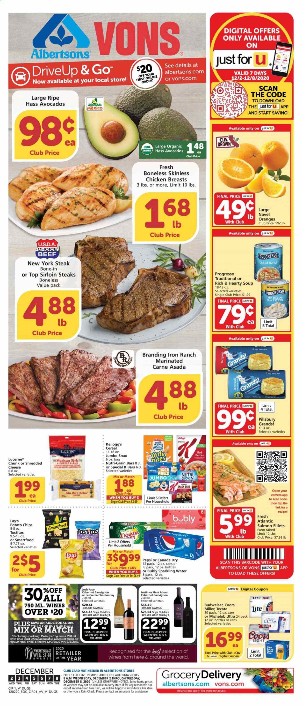 Vons (CA, NV) Weekly Ad Flyer December 2 to December 8