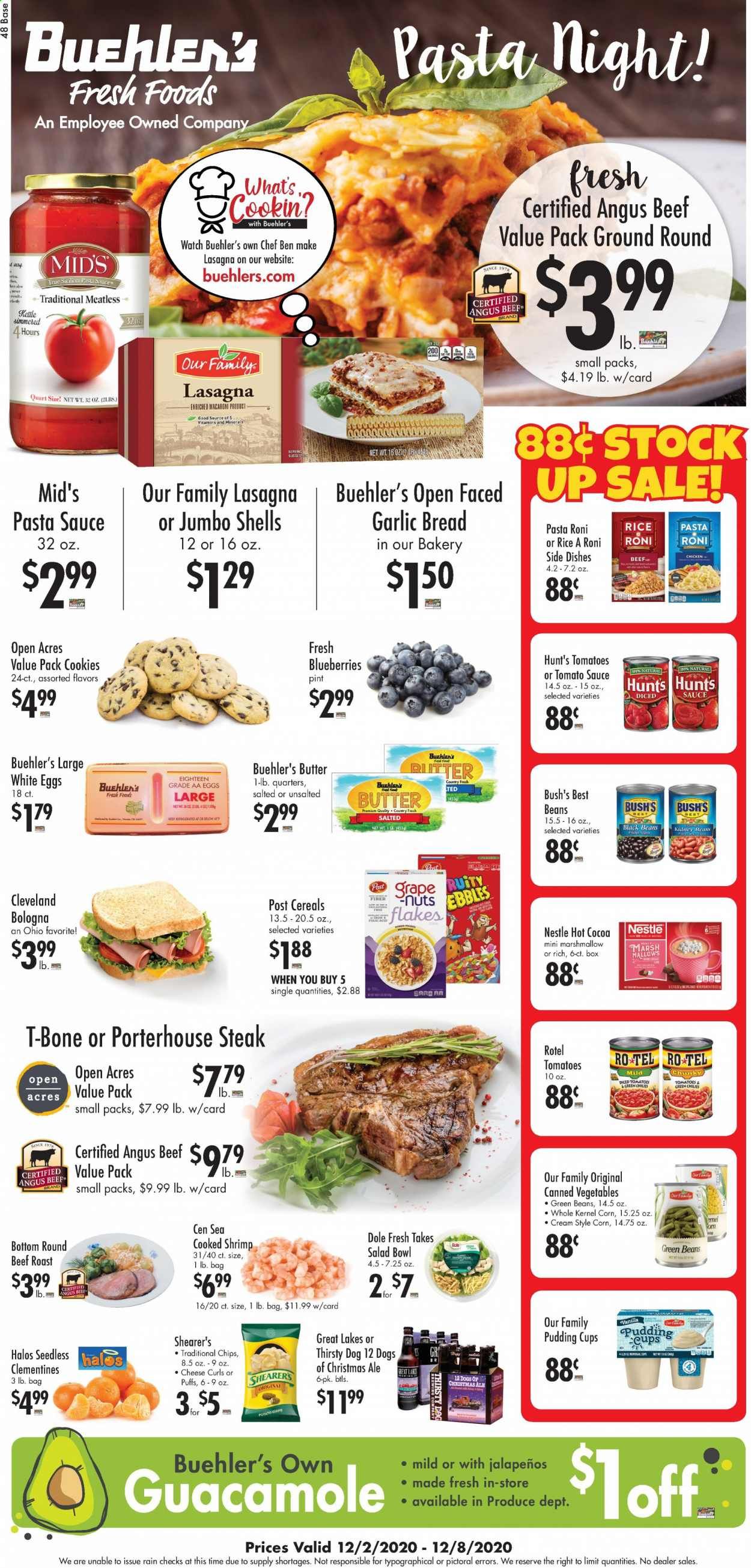 Buehler's Weekly Ad Flyer December 2 to December 8