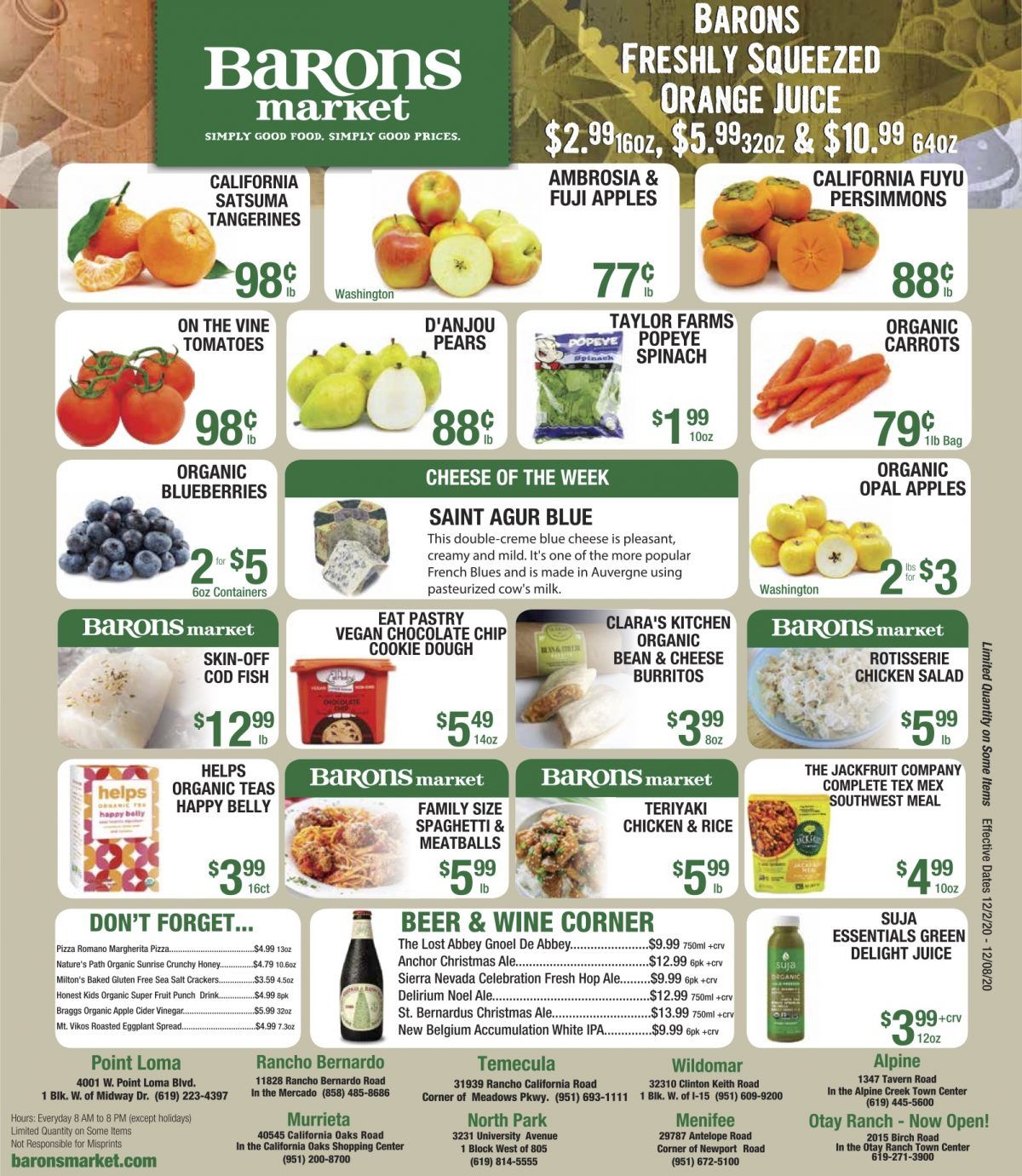 Barons Market Weekly Ad Flyer December 2 to December 8, 2020