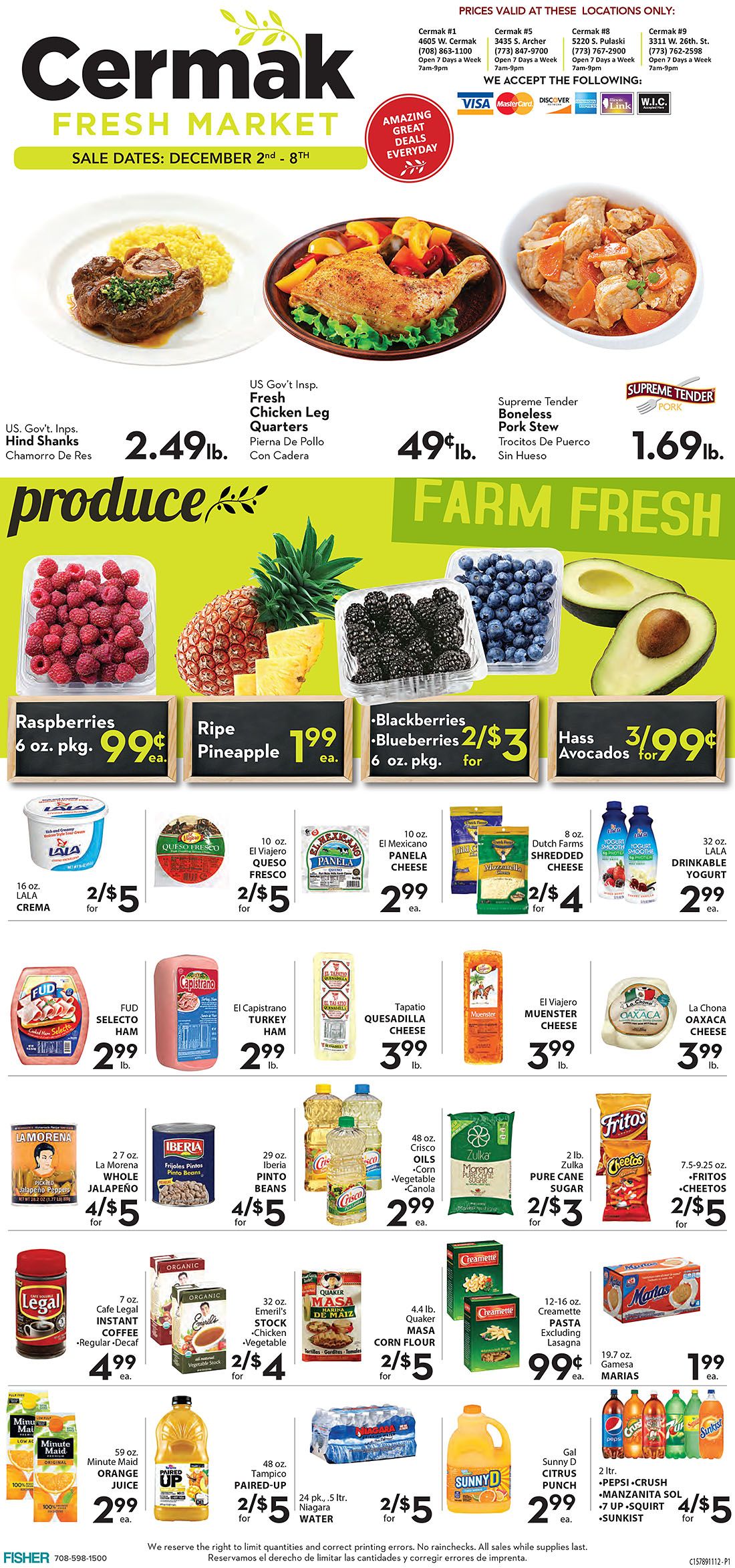 Cermak Fresh Market (IL) Weekly Ad Flyer December 2 to December 8, 2020
