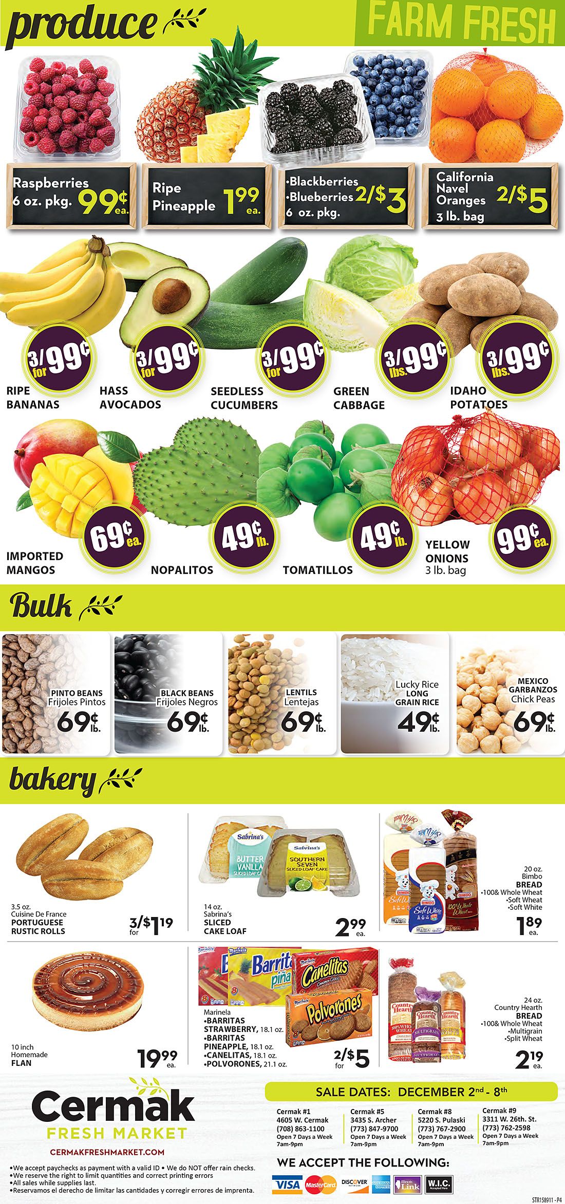 Cermak Fresh Market (IL) Weekly Ad Flyer December 2 to December 8, 2020