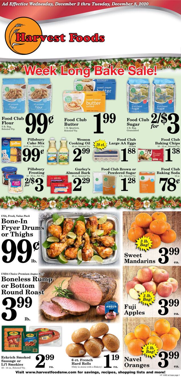 Harvest Foods Weekly Ad Flyer December 2 to December 8, 2020