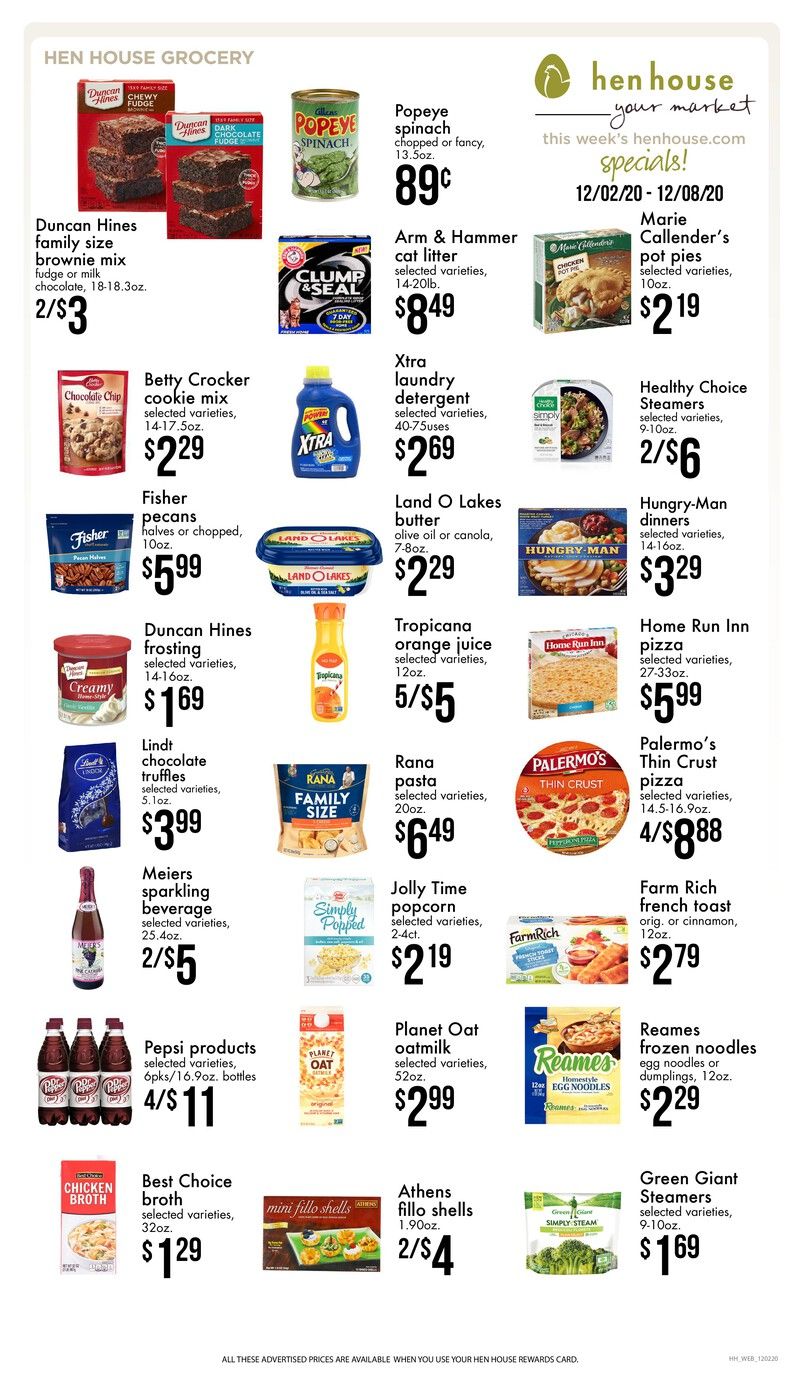 Hen House Weekly Ad Flyer December 2 to December 8, 2020