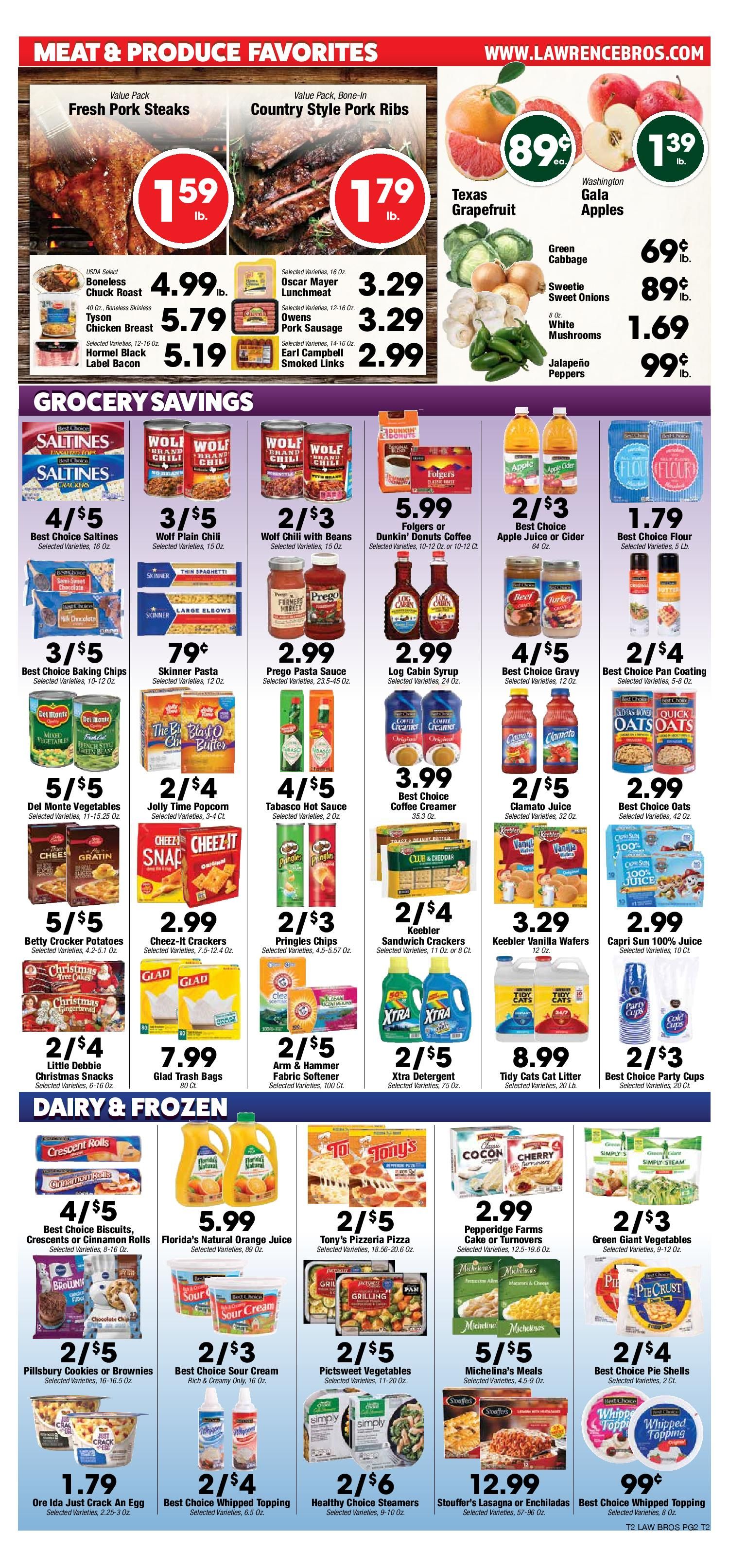 Lawrence Bros Weekly Ad Flyer December 2 to December 8, 2020