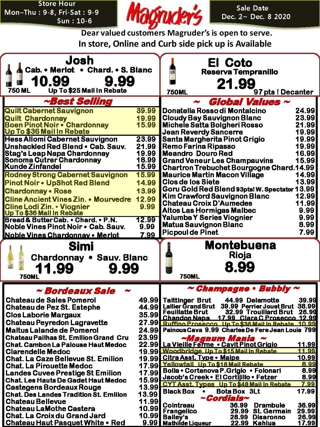 Magruder's Weekly Ad Flyer December 2 to December 8, 2020